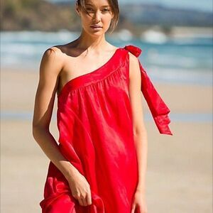 NWT Free People SOA Dress Red One Shoulder XS
